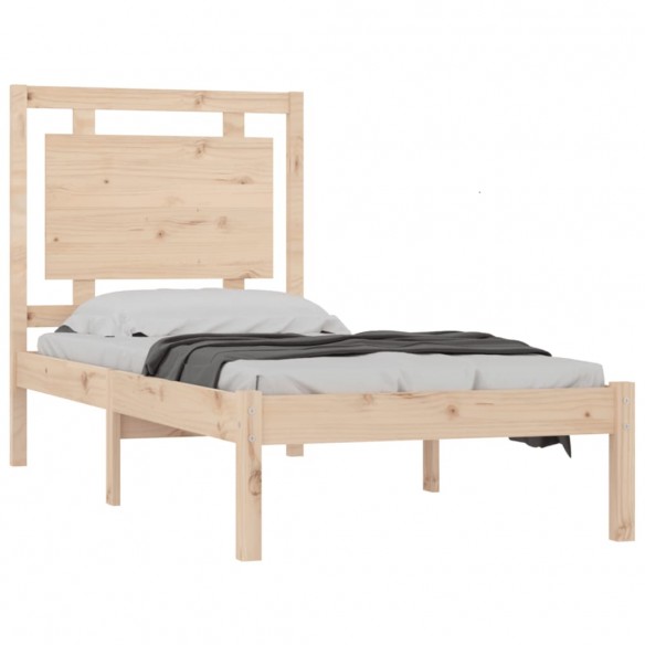 Cadre de lit bois massif 90x190 cm simple