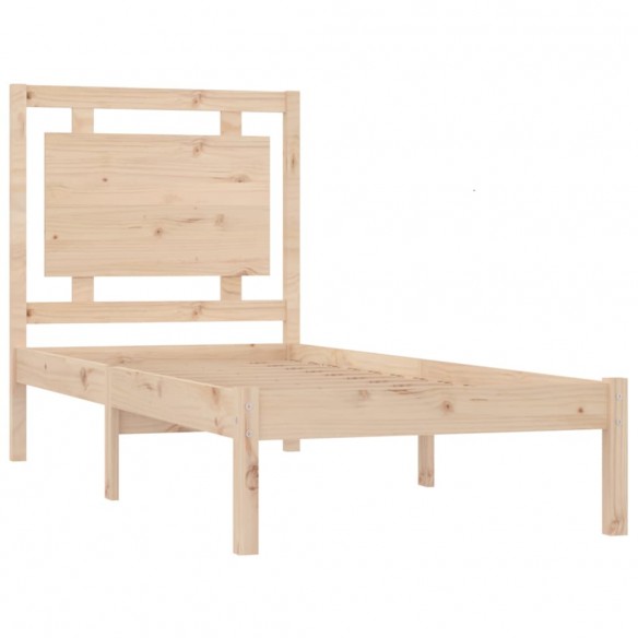 Cadre de lit bois massif 90x190 cm simple