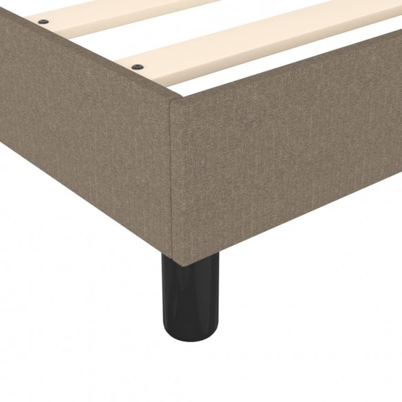 Cadre de lit avec matelas Taupe 140x200 cm Tissu