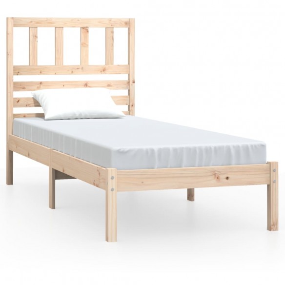 Cadre de lit 90x190 cm simple bois massif de pin