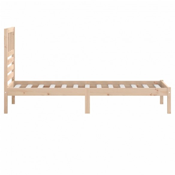 Cadre de lit 90x190 cm simple bois massif de pin