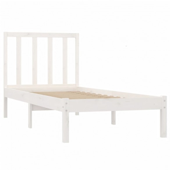 Cadre de lit Blanc Bois de pin massif 90x190 cm Simple