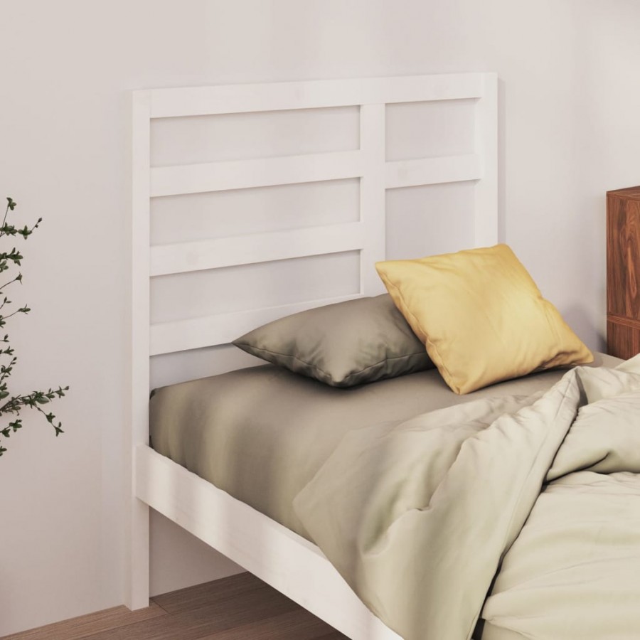 Tête de lit Blanc 106x4x104 cm Bois massif de pin