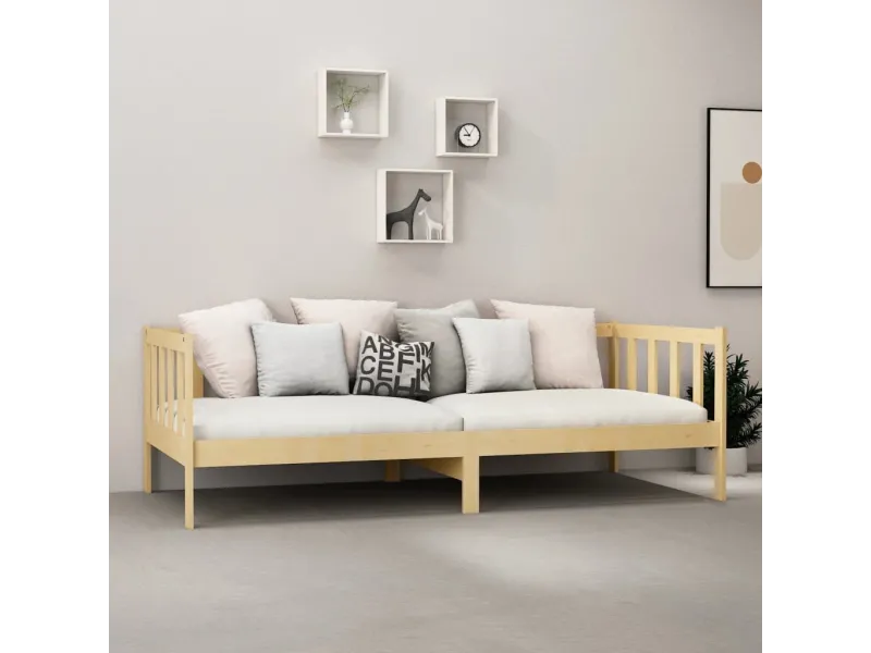 Lit Bois de pin massif 90x200 cm