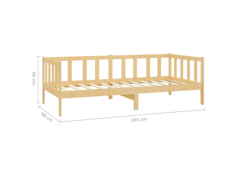 Lit Bois de pin massif 90x200 cm