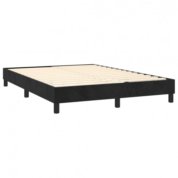 Cadre de lit avec matelas LED Noir 140x200 cm