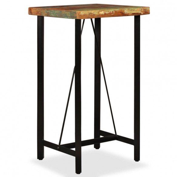 Ensemble de bar 3 pcs Bois de récupération massif