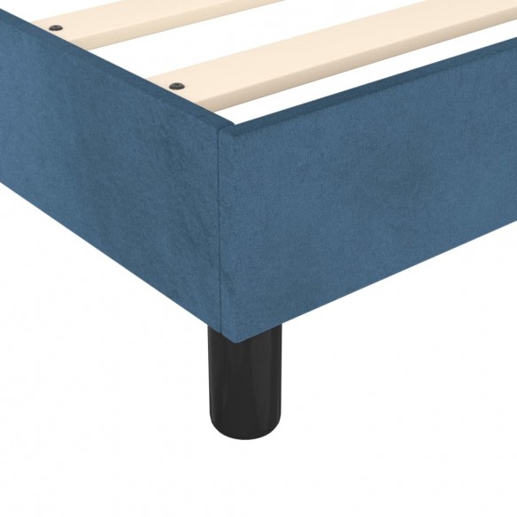 Cadre de lit et matelas Bleu foncé 80x200 cm Velours