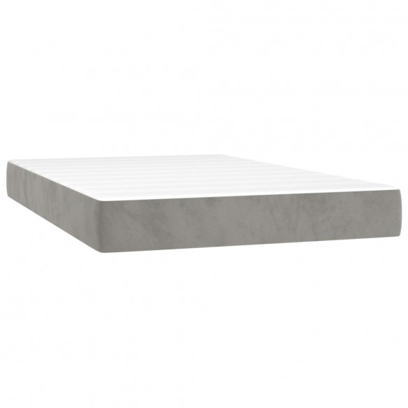 Matelas de lit à ressorts ensachés Gris clair 120x200x20 cm