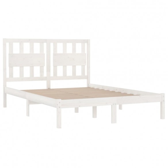 Cadre de lit Blanc Bois de pin massif 180x200 cm Super King