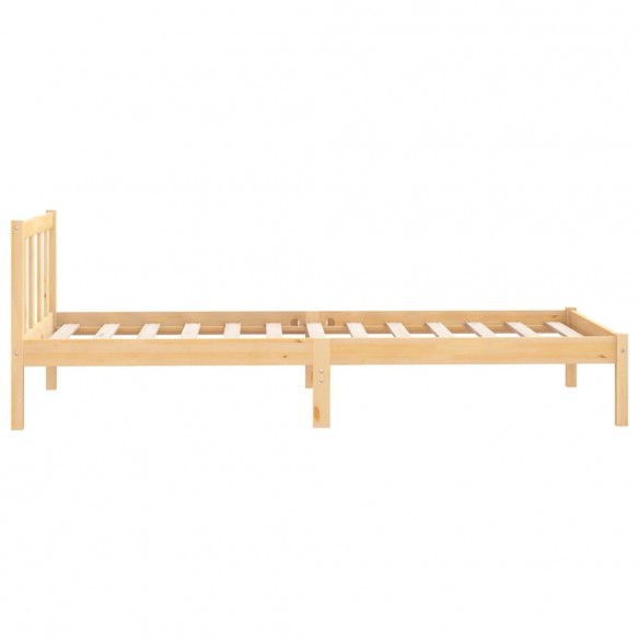 Cadre de lit bois de pin massif 90x190 cm simple