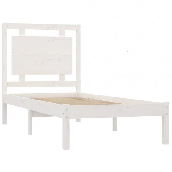 Cadre de lit Blanc Bois massif 90x200 cm