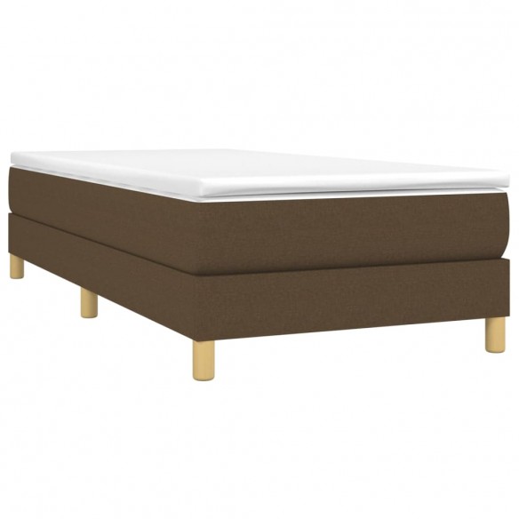 Cadre de lit avec matelas Marron foncé 90x190 cm