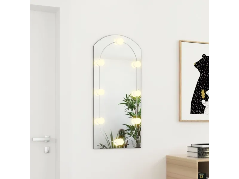 Miroir avec éclairage LED 90x45 cm Verre Arche