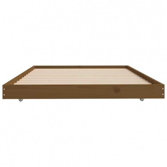 Cadre de lit Marron miel 100x200 cm Bois de pin massif