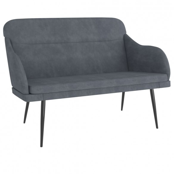 Banc Gris foncé 110x76x80 cm Velours