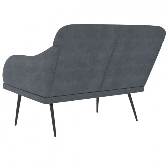 Banc Gris foncé 110x76x80 cm Velours