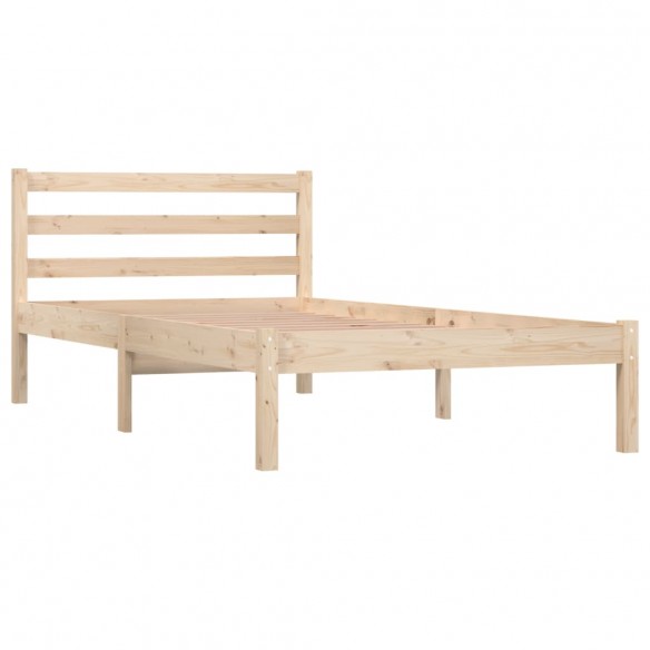 Cadre de lit bois de pin massif 90x190 cm simple