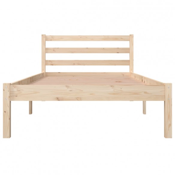 Cadre de lit bois de pin massif 90x190 cm simple