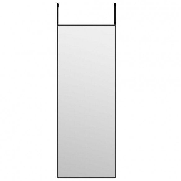 Miroir de porte Noir 30x80 cm Verre et aluminium