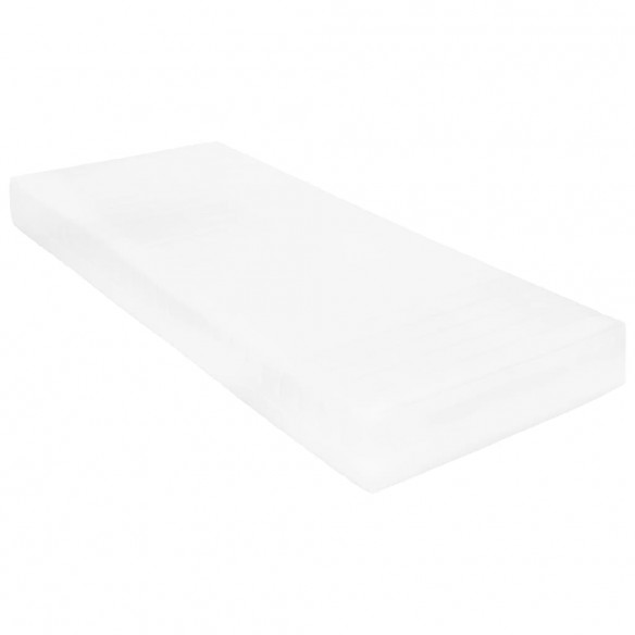 Lit de repos avec matelas 90x200 cm Blanc Bois de pin massif