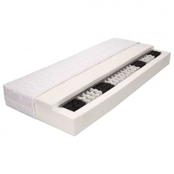 Matelas 90 x 200 cm 7 zones Ressort ensaché 20 cm H2