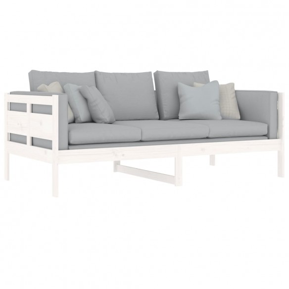 Lit de jour Blanc Bois massif de pin 90x190 cm