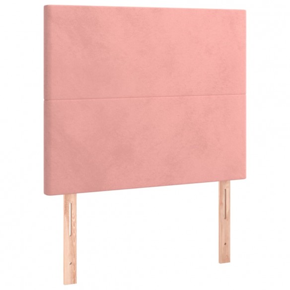 Têtes de lit 2 pcs Rose 100x5x78/88 cm Velours