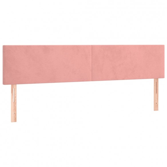 Cadre de lit avec matelas Rose 200x200 cm Velours