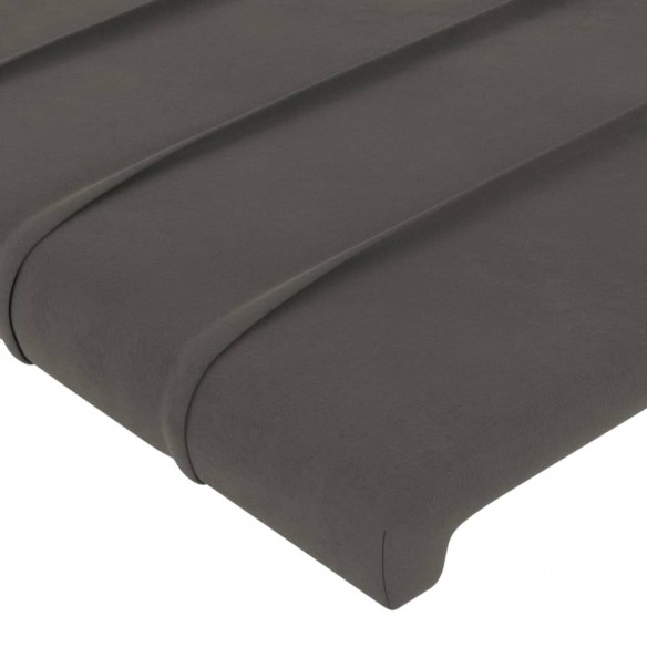 Têtes de lit 2 pcs Gris foncé 72x5x78/88 cm Velours