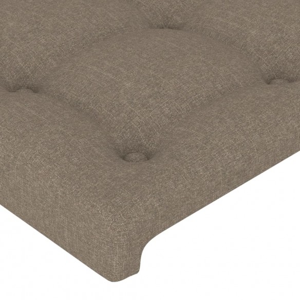 Tête de lit avec oreilles Taupe 103x23x78/88 cm Tissu