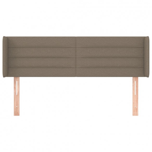 Tête de lit avec oreilles Taupe 147x16x78/88 cm Tissu