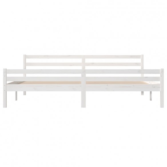 Cadre de lit Blanc Bois massif 180x200 cm Super King