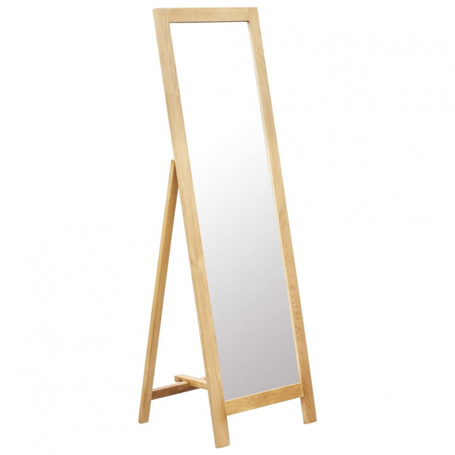 Miroir sur pied 48x46,5x150 cm Bois de chêne solide