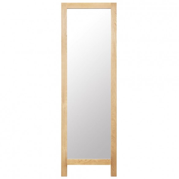 Miroir sur pied 48x46,5x150 cm Bois de chêne solide