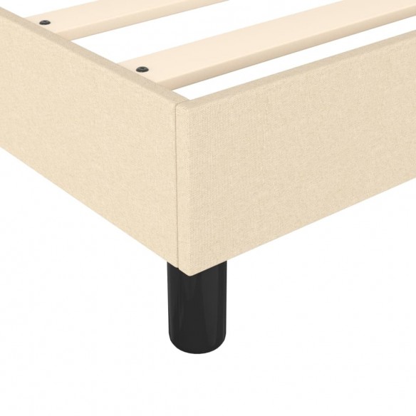 Cadre de lit avec matelas Crème 200x200 cm Tissu