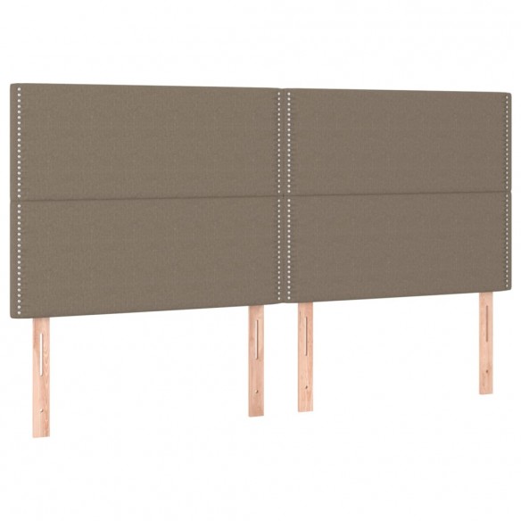 Têtes de lit 4 pcs Taupe 100x5x78/88 cm Tissu