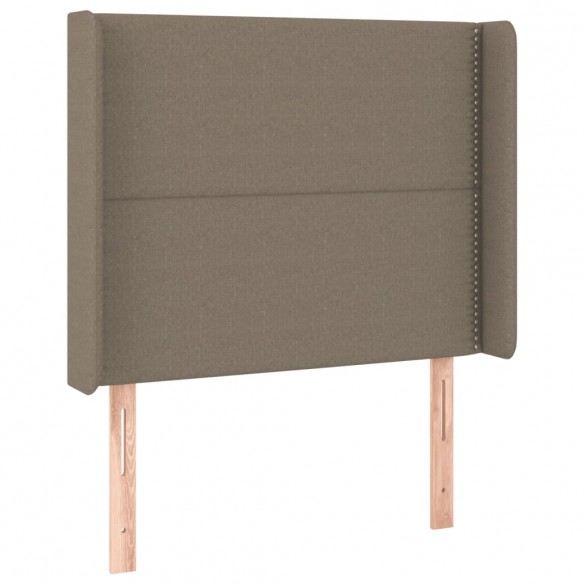 Tête de lit à LED Taupe 103x16x118/128 cm Tissu