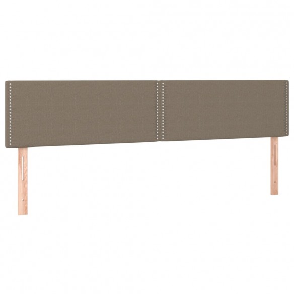 Cadre de lit et matelas et LED Taupe 200x200cm Tissu