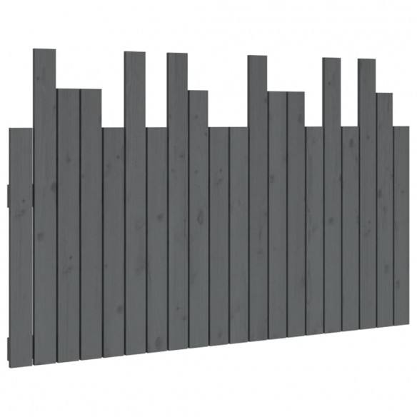 Tête de lit murale Gris 127,5x3x80 cm Bois massif de pin