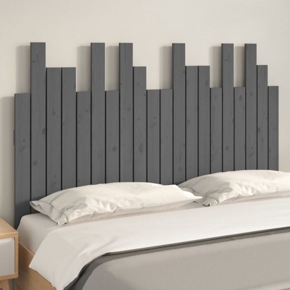 Tête de lit murale Gris 127,5x3x80 cm Bois massif de pin