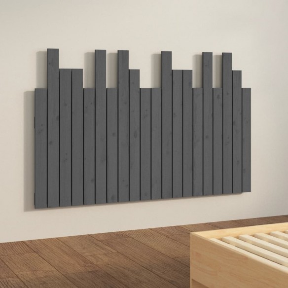 Tête de lit murale Gris 127,5x3x80 cm Bois massif de pin