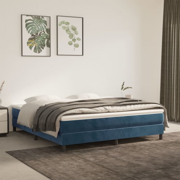 Matelas de lit à ressorts ensachés Bleu foncé 180x200x20 cm