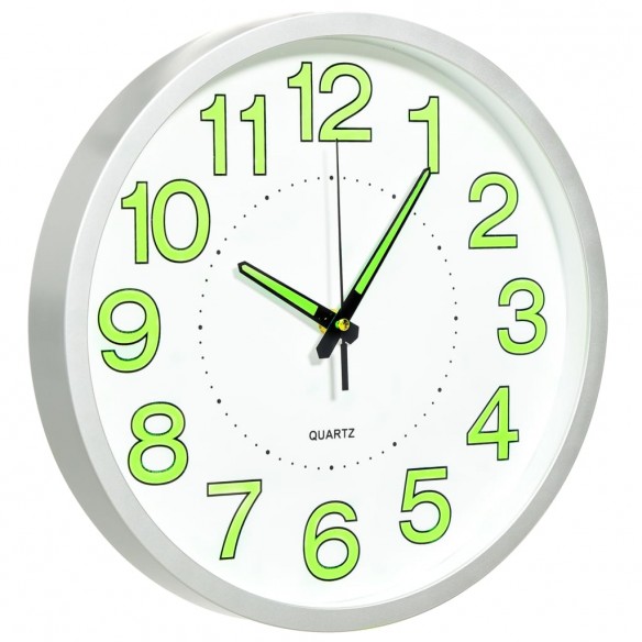 Horloge murale lumineuse Blanc 30 cm