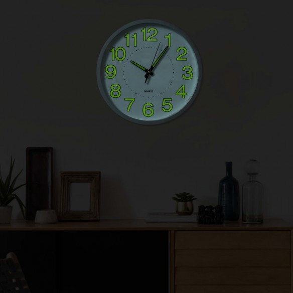 Horloge murale lumineuse Blanc 30 cm