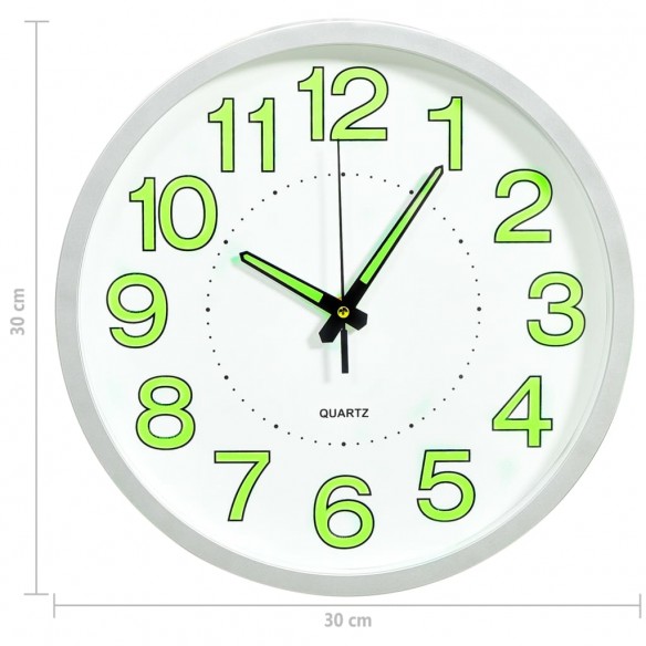 Horloge murale lumineuse Blanc 30 cm