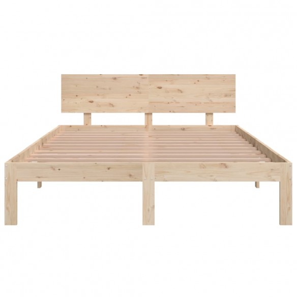 Cadre de lit bois massif 135x190 cm double