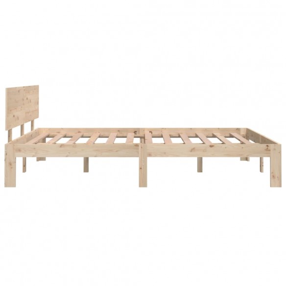 Cadre de lit bois massif 135x190 cm double