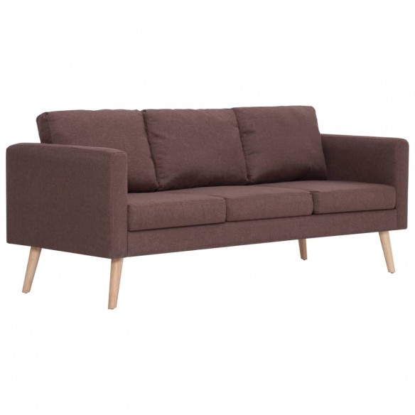 Ensemble de canapé 2 pcs Tissu Marron