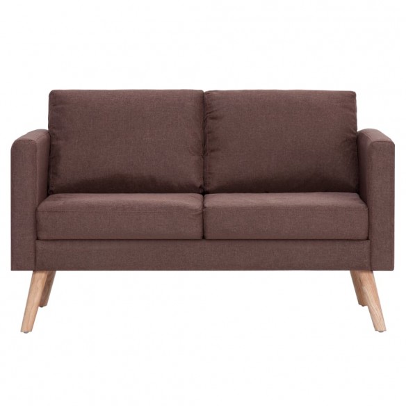 Ensemble de canapé 2 pcs Tissu Marron